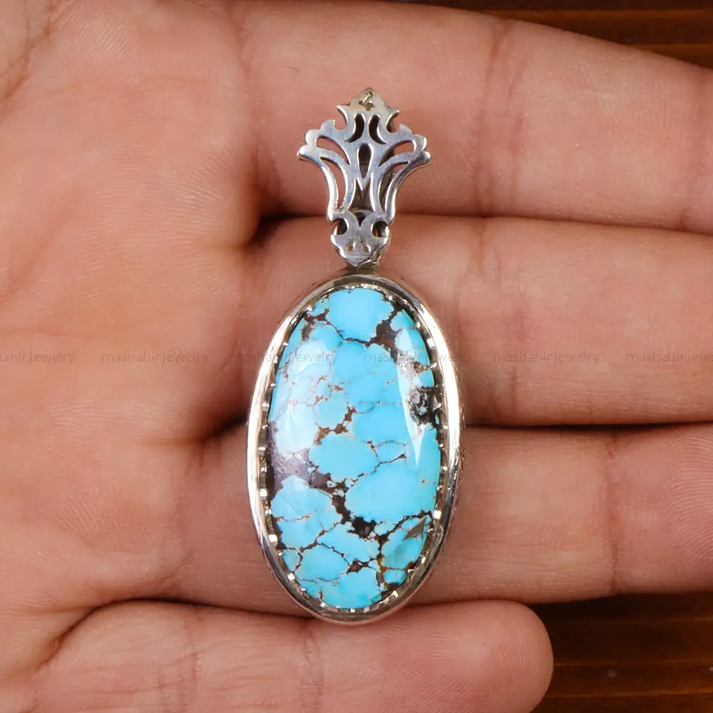 گردنبند فیروزه مردانه طرح رقص سماع کد 27195