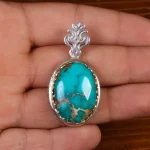 گردنبند فیروزه مردانه طرح کوروش کبیر کد 27200