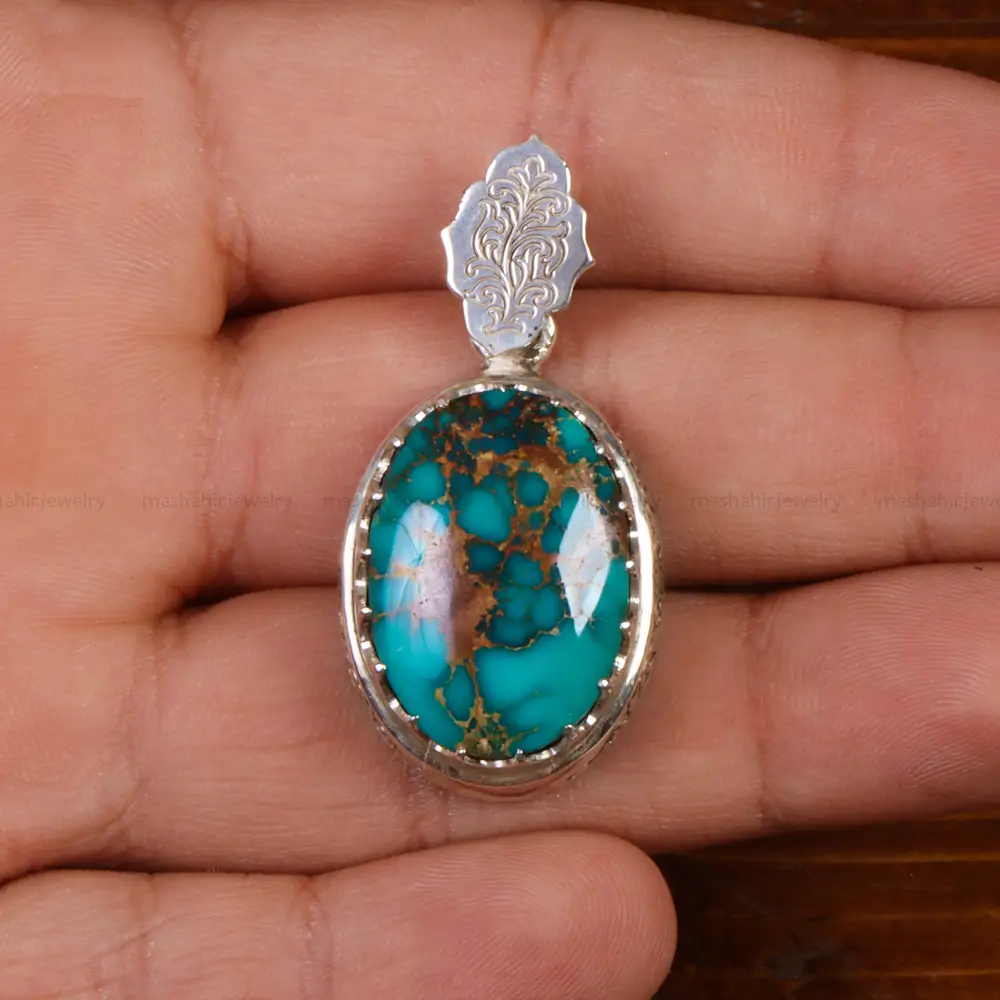 گردنبند فیروزه مردانه طرح رقص سماع کد 27205