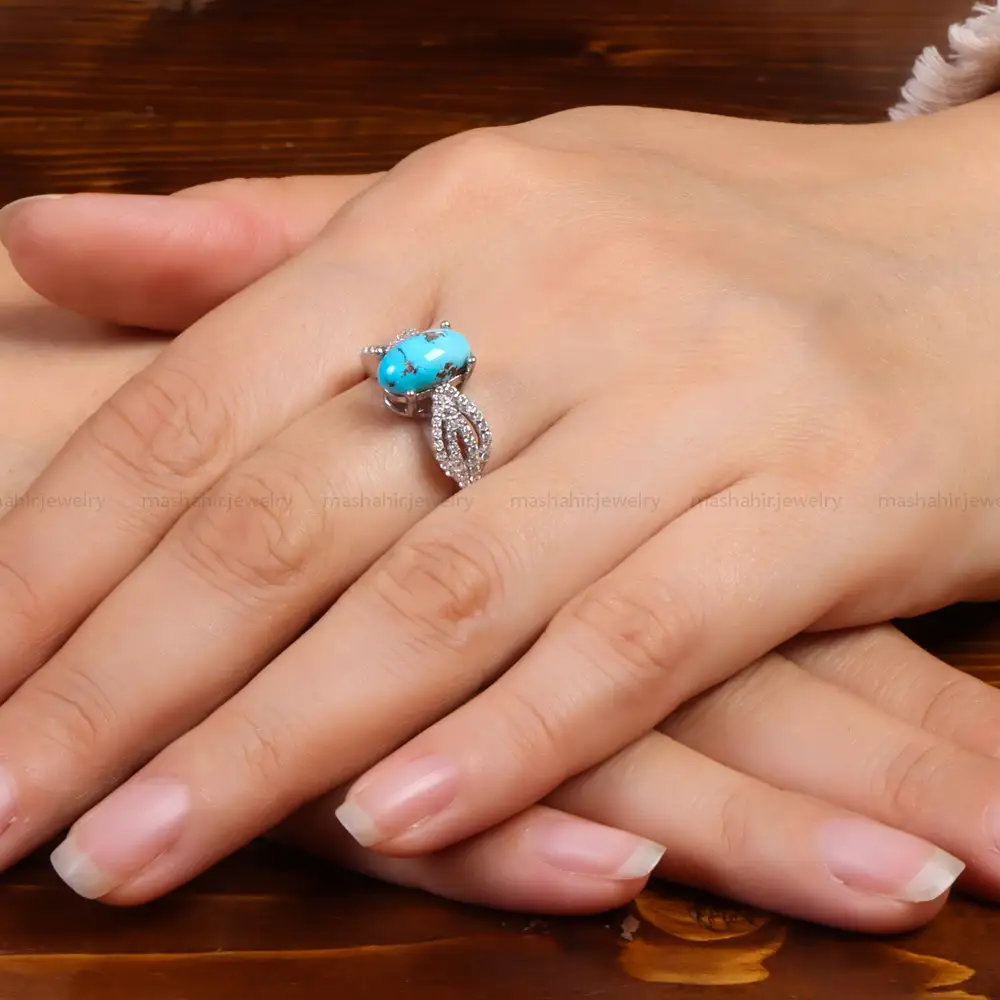 انگشتر فیروزه شجری زنانه کد 27240