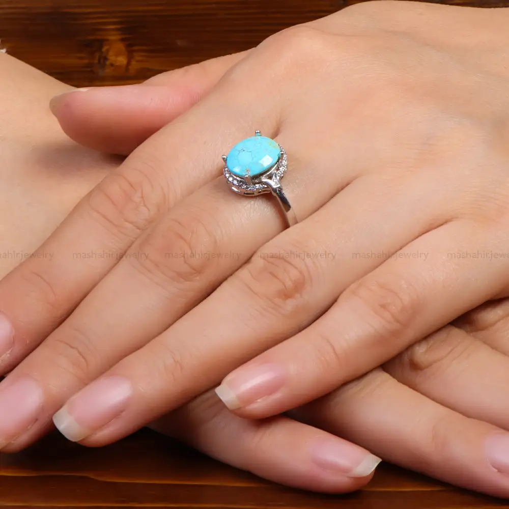انگشتر فیروزه شجری زنانه کد 27253