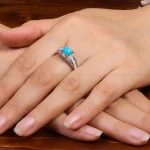 انگشتر فیروزه شجری زنانه کد 27265