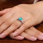 انگشتر فیروزه شجری زنانه کد 27272