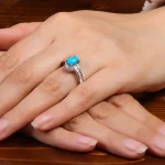 انگشتر فیروزه شجری زنانه کد 27278