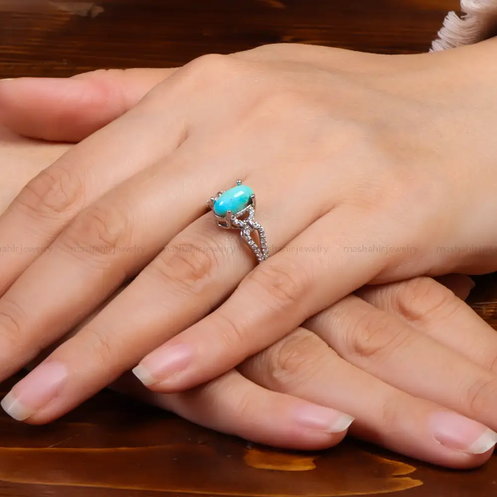 انگشتر فیروزه شجری زنانه کد 27285