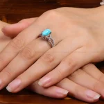 انگشتر فیروزه شجری زنانه کد 27291