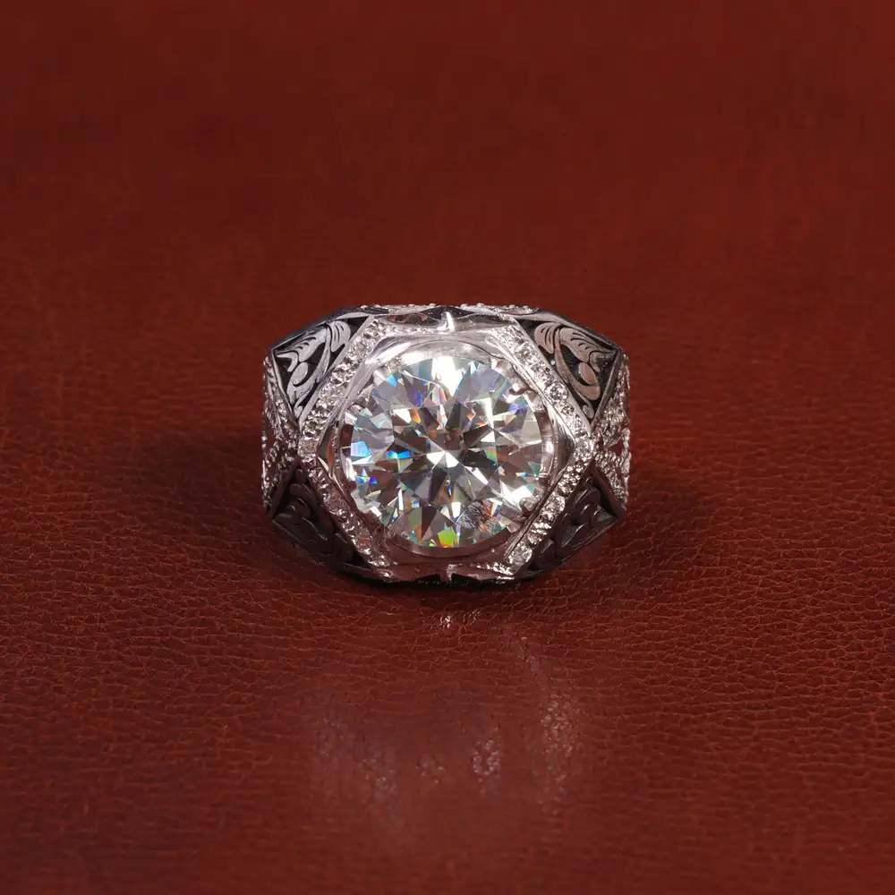 انگشتر موزانایت مردانه کد 27331