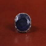 انگشتر یاقوت کبود مردانه کد 27335