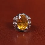 انگشتر سیترین مردانه کد 27337