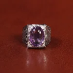 انگشتر آمیتیست مردانه کد 27340