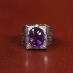 انگشتر آمیتیست مردانه کد 27341