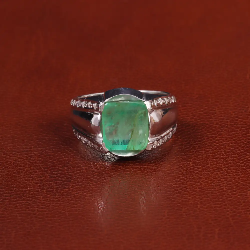 انگشتر زمرد مردانه کد 27344