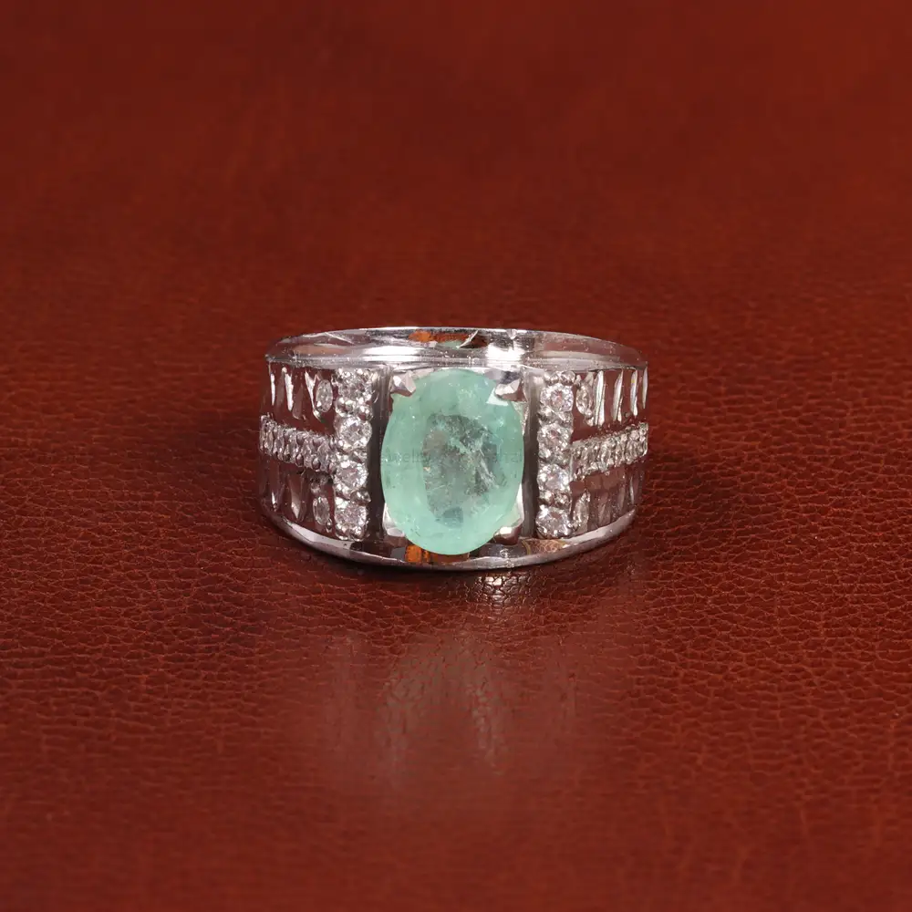 انگشتر زمرد مردانه کد 27350