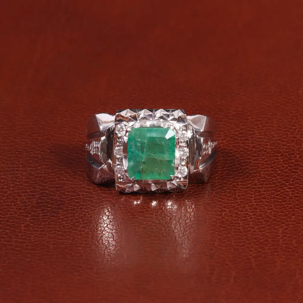 انگشتر زمرد مردانه کد 27360