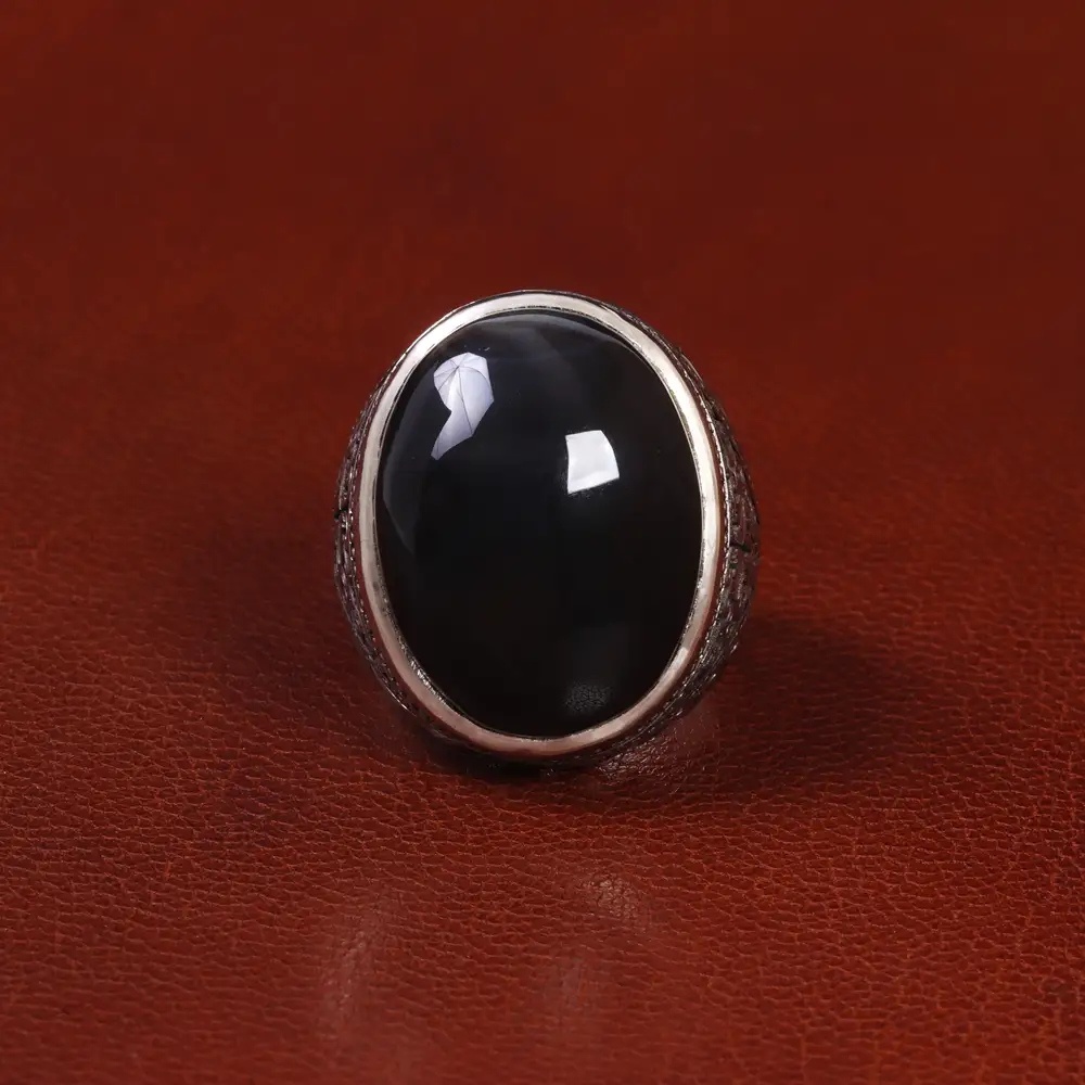 انگشتر عقیق مردانه کد 27369