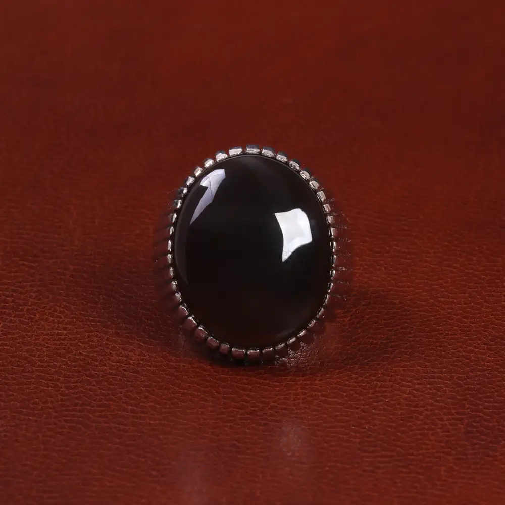 انگشتر عقیق مردانه کد 27373