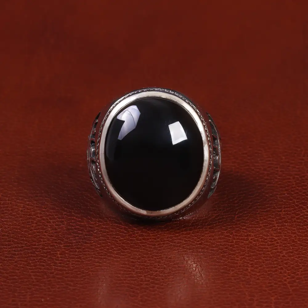 انگشتر عقیق مردانه کد 27374