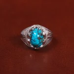 انگشتر فیروزه شجری مردانه کد 27439
