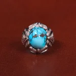انگشتر فیروزه شجری مردانه کد 27442