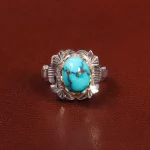 انگشتر فیروزه شجری مردانه کد 27447