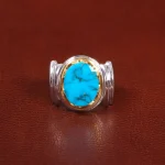 انگشتر فیروزه شجری مردانه کد 27464