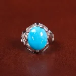 انگشتر فيروزه عجمی مردانه کد 27468