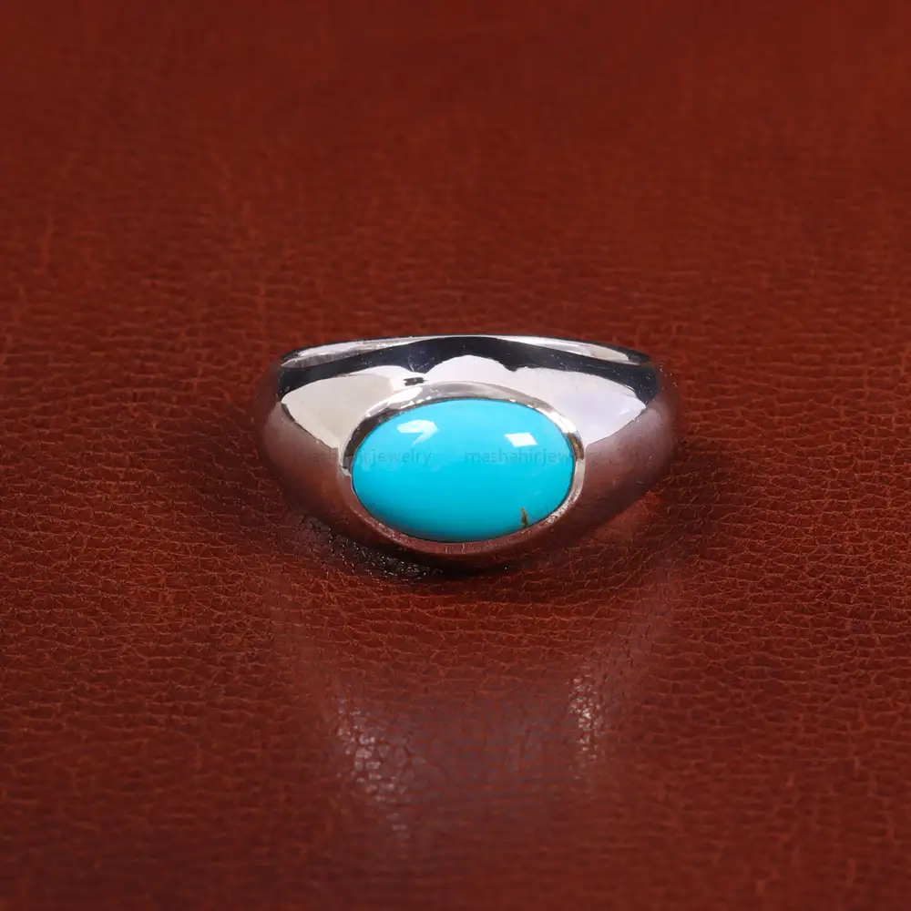 انگشتر فيروزه عجمی مردانه کد 27484