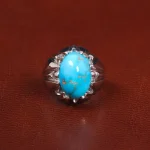 انگشتر فیروزه شجری مردانه کد 27492