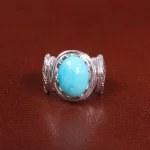 انگشتر فيروزه عجمی مردانه کد 27496