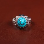 انگشتر فیروزه شجری مردانه کد 27504