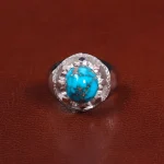 انگشتر فیروزه شجری مردانه کد 27505