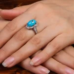 انگشتر فیروزه شجری زنانه کد 27566