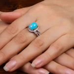 انگشتر فیروزه شجری زنانه کد 27567