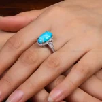 انگشتر فیروزه شجری زنانه کد 27571