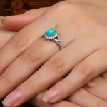 انگشتر فیروزه عجمی زنانه کد 27582