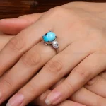 انگشتر فیروزه شجری زنانه کد 27584