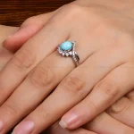 انگشتر فیروزه شجری زنانه کد 27587