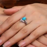 انگشتر فیروزه شجری زنانه کد 27592