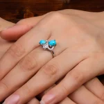 انگشتر فیروزه شجری زنانه کد 27597