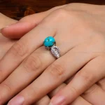 انگشتر فیروزه شجری زنانه کد 27598