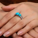 انگشتر فیروزه شجری زنانه کد 27600