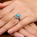 انگشتر فیروزه شجری زنانه کد 27609