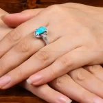 انگشتر فیروزه عجمی زنانه کد 27616