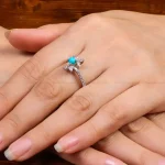 انگشتر فیروزه عجمی زنانه کد 27619