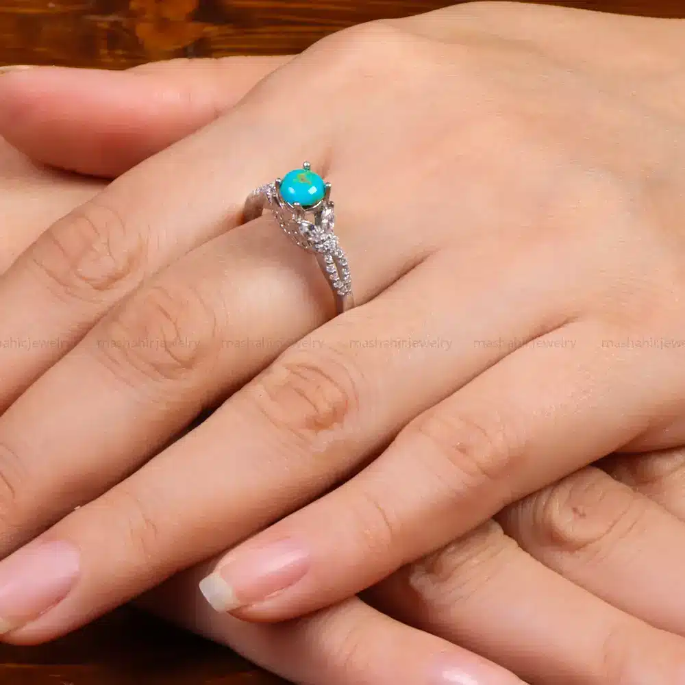 انگشتر فیروزه شجری زنانه کد 27622