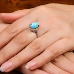 انگشتر فیروزه شجری زنانه کد 27624
