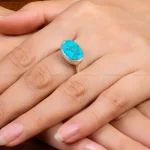 انگشتر فیروزه شجری زنانه کد 27630