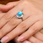 انگشتر فیروزه شجری زنانه کد 27631