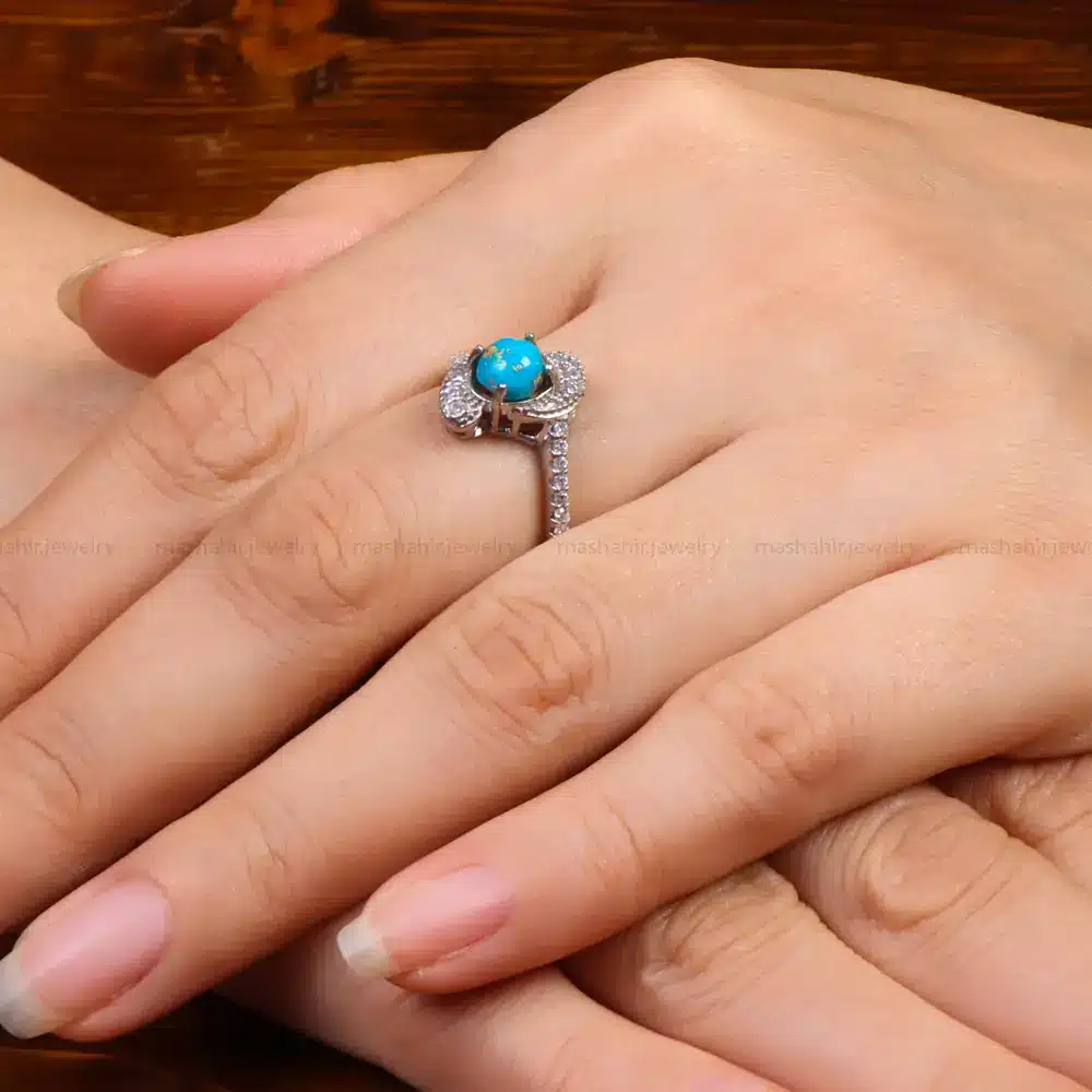 انگشتر فیروزه شجری زنانه کد 27645