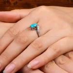 انگشتر فیروزه شجری زنانه کد 27648